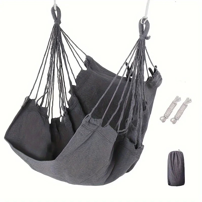 Leisure Fabric Hammock Chair – Outdoor Swing Dormitory Anti-Rollover with Storage Bag