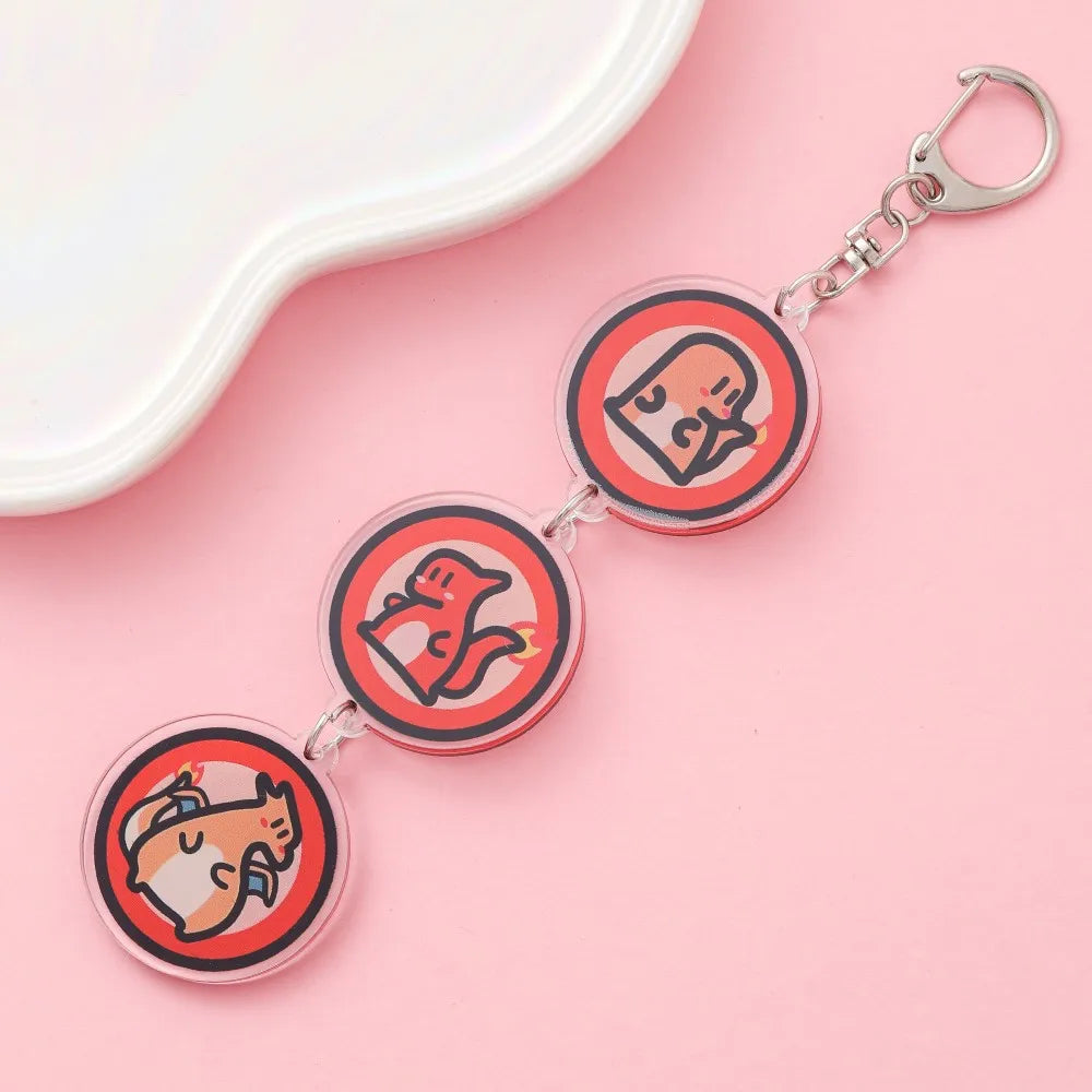 Anime Acrylic Keychain – Cute Cartoon Car Bag Pendant, Creative Gift for Friends & Fans, Fun Keyring Charm