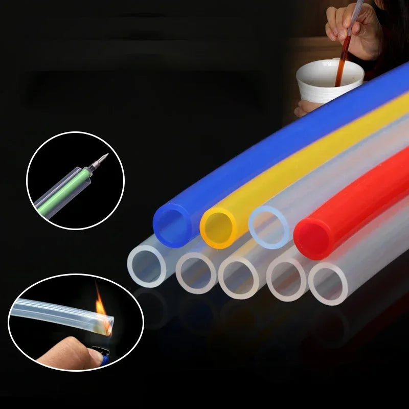 Food Grade Silicone Tube Hose - 1 Meter Flexible Rubber Pipe Water Drink Connector in 1mm to 10mm Inner Diameter Sizes