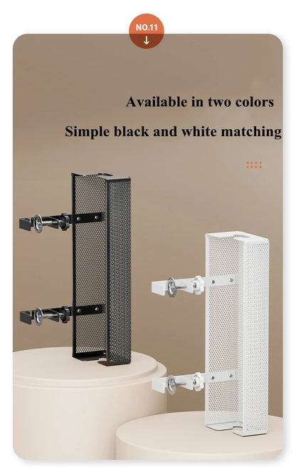 No-Drill Extendable Under Desk Cable Management Tray | Retractable Power Strip & Cord Holder with Clamp