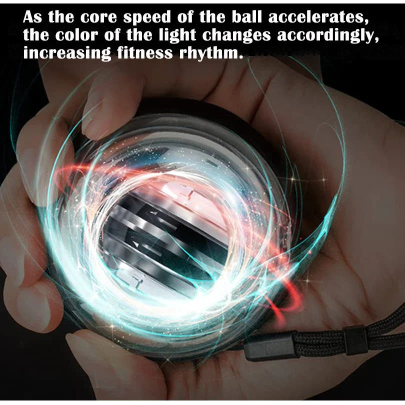 Gyroball Powerball Forearm Exerciser — Gyroscope Muscle Trainer for Wrist & Hand Fitness