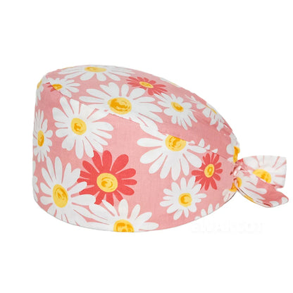Unisex Soft Scrub Cap – Cartoon Print Surgical Hat for Men and Women, Operating Room Nursing Accessories