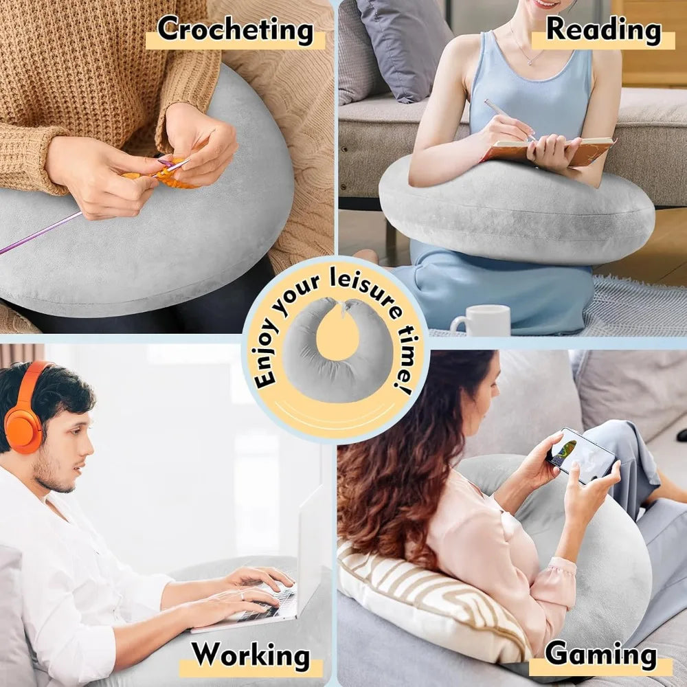 Reading & Gaming Arm Support Pillow – Soft Portable Desk Cushion for Comfort While Watching TV, Traveling, Crocheting & Relaxing Use