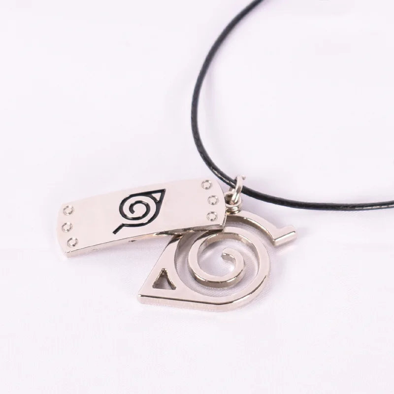 Anime Konoha Necklace & Keychain – Akatsuki Sharingan Jiraiya Pendant for Sasuke, Kakashi Cosplay Jewelry Gift