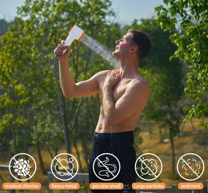 Portable Electric Outdoor Shower – 2500mAh USB Rechargeable Waterproof Showerhead for Camping & Car Wash