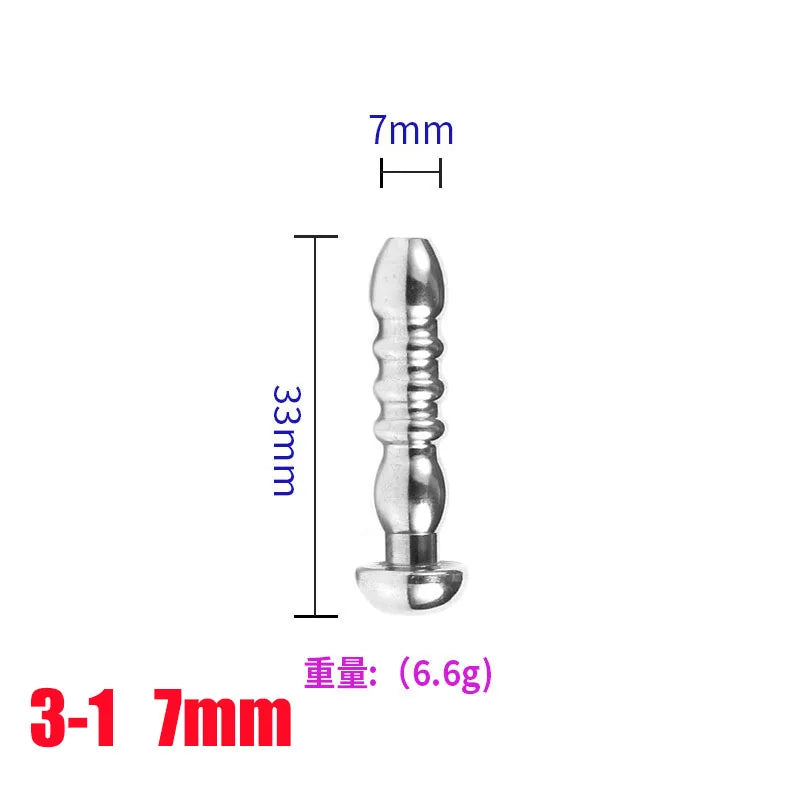 28-Piece Stainless Steel Urethral Sound Set – Hollow Urethra Dilator & Male Stimulation Chastity Toy