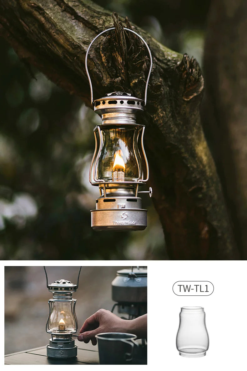 ThousWinds Twilight Kerosene Camping Lantern – Portable Retro Oil Lamp for Outdoor Picnic and Backpacking