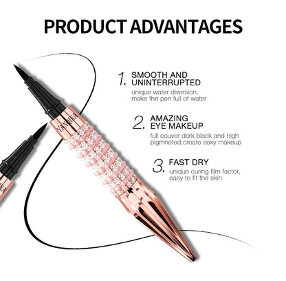 Waterproof Liquid Eyeliner Pen – Black, Long-Lasting, Quick-Dry Thick Eye Liner Makeup Tool