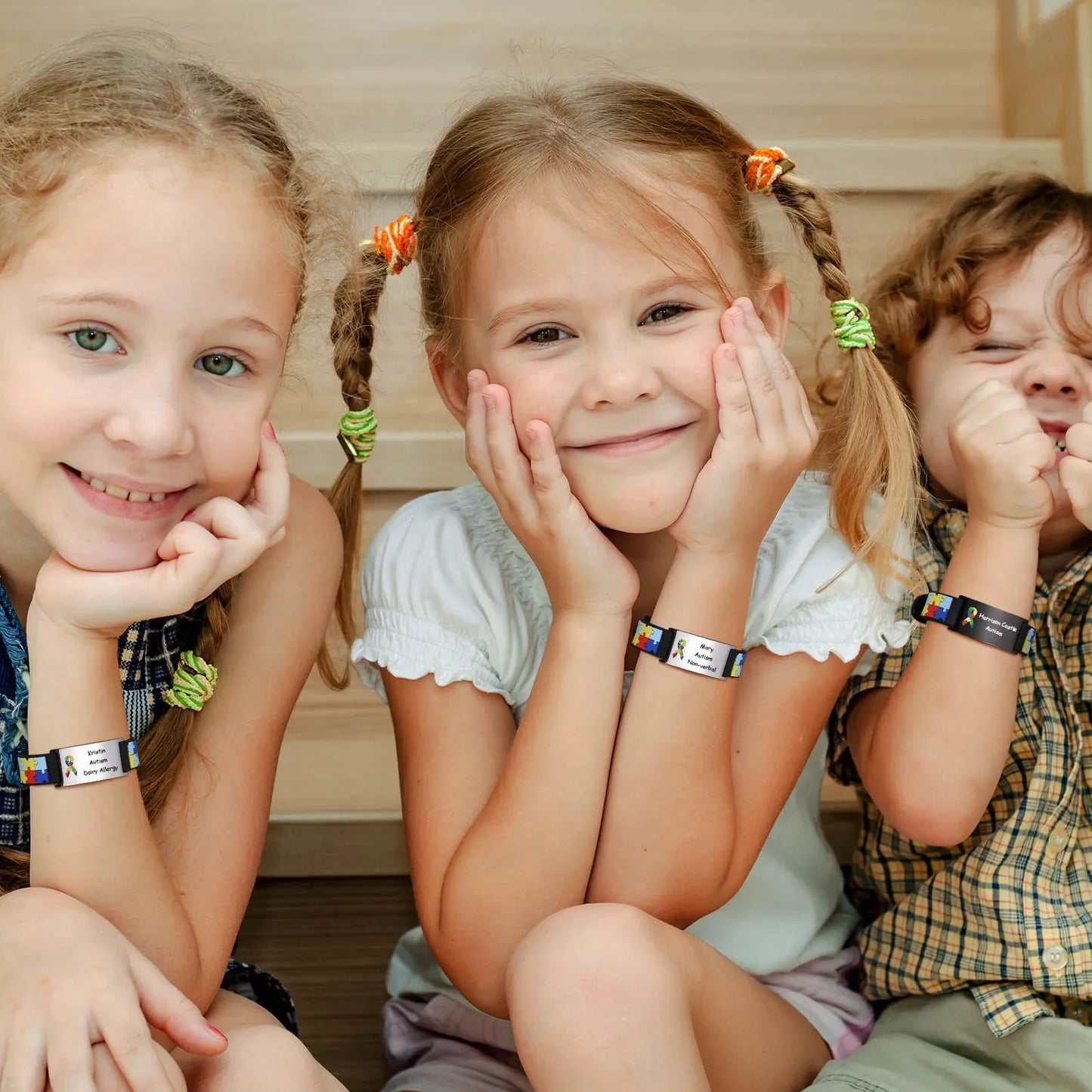Personalized Autism & Asperger’s Medical Alert Bracelet for Kids – Adjustable Engraved Silicone ID Bracelet for Boys & Girls Gift