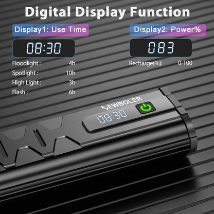 8000 Lumen Bicycle Front Light - 5000mAh Waterproof Bike Light, USB Charging, Suitable for MTB and Road Cycling