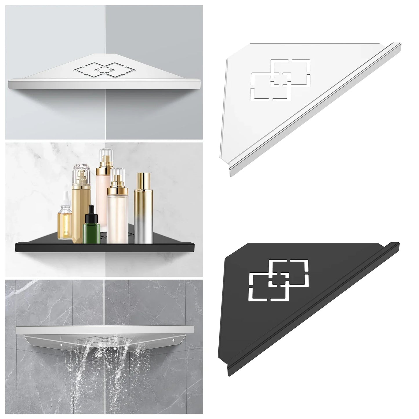 Stainless Steel Bathroom Wall Shelf – Corner Shower Storage Rack for Shampoo, Makeup & Bathroom Organization
