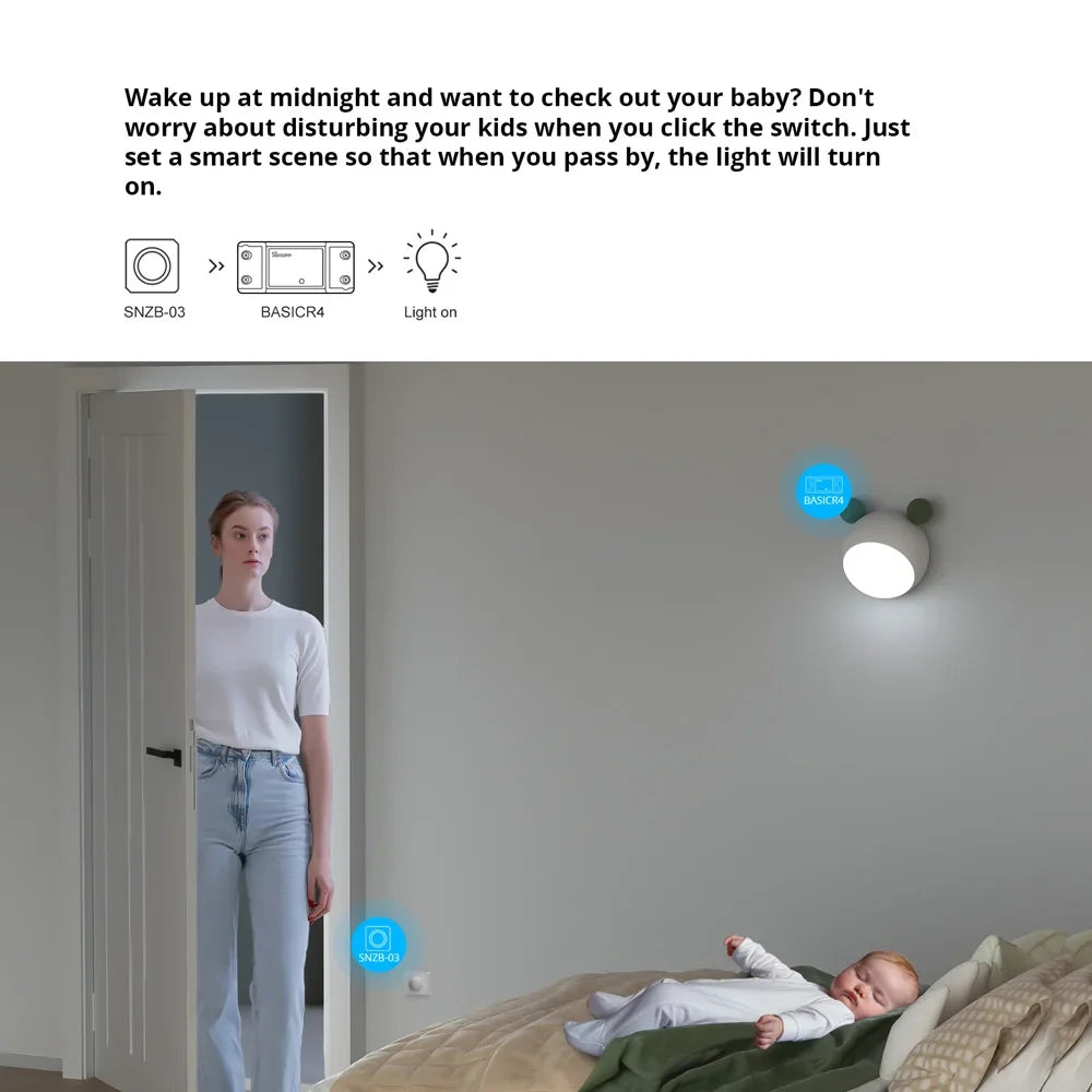 SONOFF BASICR4 WiFi Smart Switch - ESP32 Remote Control with eWeLink, Alexa & Google Home Compatibility