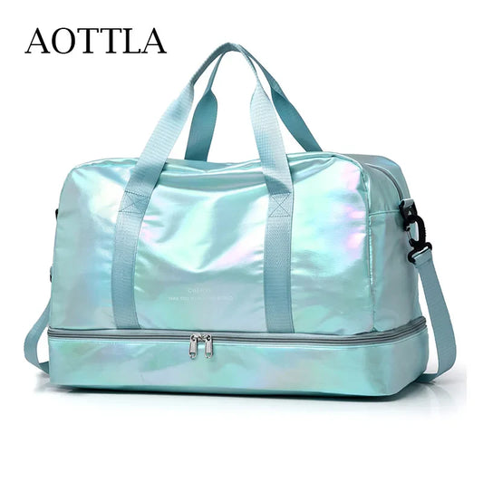 AOTTLA Women’s Travel Bag – Large Capacity Handbag & Shoulder Bag with Dry/Wet Separation for Sports, Fitness & Luggage