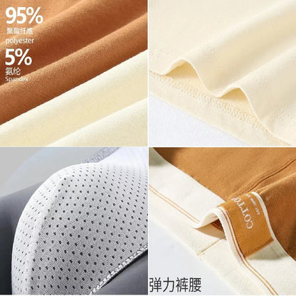 4PCS Men’s Cotton Boxer Shorts Set – Breathable Comfortable Underwear for Sports & Everyday Wear (L–7XL)