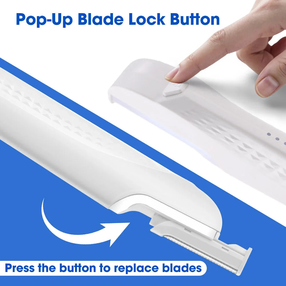 Women’s Sonic Rechargeable Dermaplane Razor with Light – Facial Hair & Peach Fuzz Removal Tool with 6 Blades for Skin Exfoliation & Smooth Skin Care