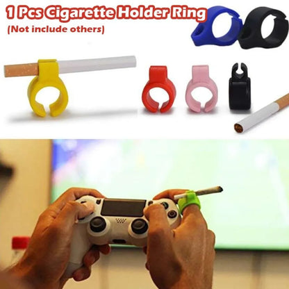 Silicone Finger Protector Cigarette Holder Ring - Creative Smoking Accessory for Regular Cigarettes
