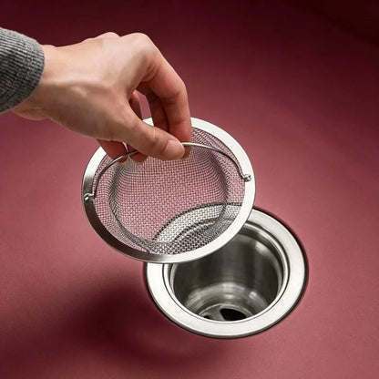 Stainless Steel Sink Strainer - Kitchen & Bathroom Drain Hair and Food Waste Filter