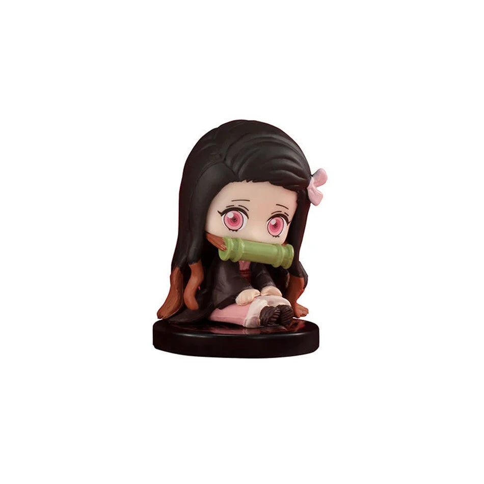 Q Posket Demon Slayer Figures – Mini PVC Dolls, Kimetsu no Yaiba Desktop Decoration, 5/10/15pcs Sets