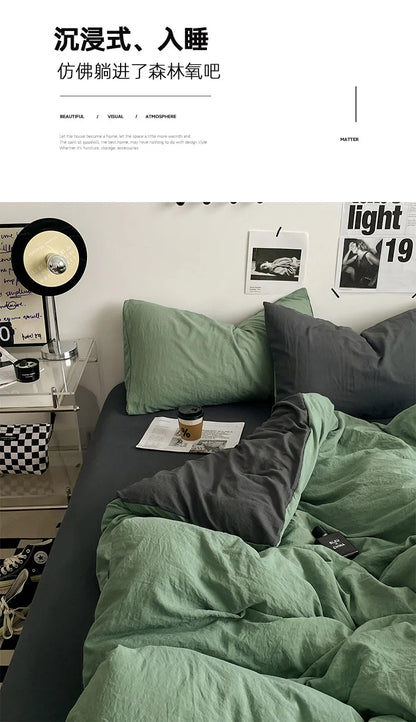 Bedding Comforter Set – Duvet Cover & Bed Sheets with Pillowcases for Queen/King Bed, Edredones de Cama