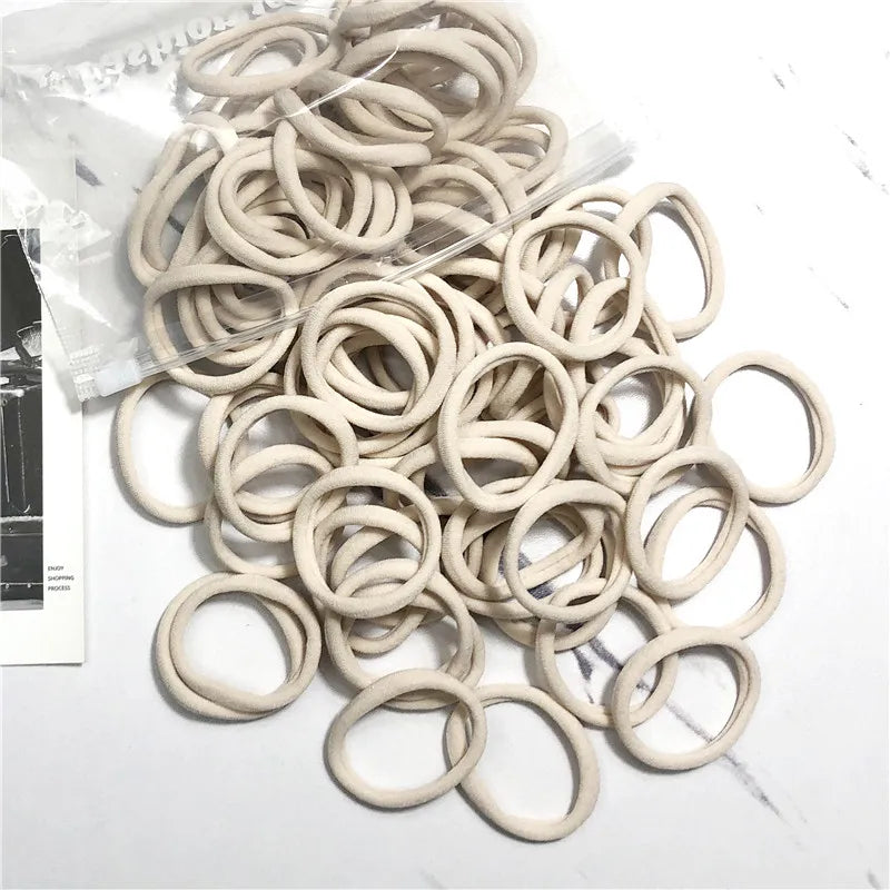 20/50PCS Hair Bands for Women & Girls - 4cm Elastic Rubber Ties, Simple Ponytail Holders & Hair Accessories