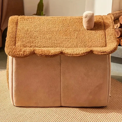 Foldable Pet House – Removable & Washable Cat & Small Dog Cave Sofa Bed for Small to Medium Pets