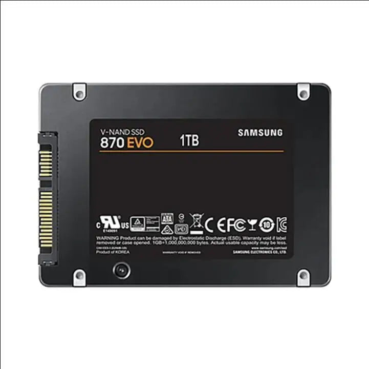 Samsung 870 EVO 2.5" SATA III SSD — 250GB, 500GB, 1TB & 2TB Internal Storage for Laptop & Desktop