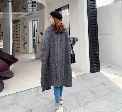 Women's Hollow Out Knitted Cardigan Coat – Casual Loose Fit, Big Size 4XL, Long Gilet Sweater Jacket