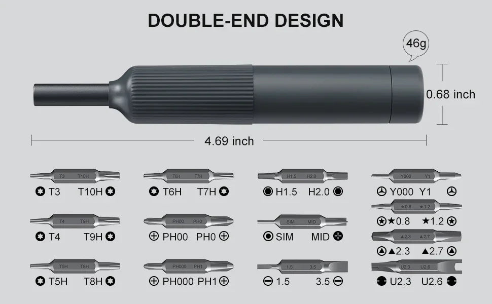 27-in-1 Precision Screwdriver Set — Magnetic Bits Pen for Eyeglass, Watch, PC, Laptop & iPhone Repairs