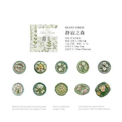 20PCS Wax Seal Sticker Set – DIY Scrapbooking & Junk Journal Decorative Paper Stickers for Collage Crafts & Creative Projects