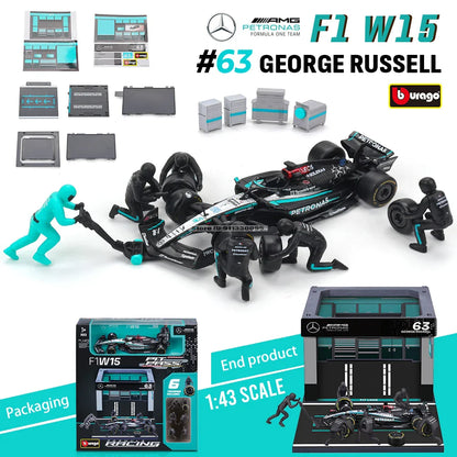 Bburago 1:43 2024 F1 Ferrari SF24 & RB20 Alloy Die-Cast Car Model – Luxury DIY Toy Series