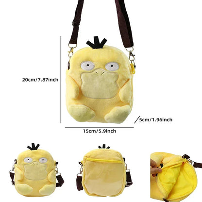 Gengar Mimikyu Snorlax Rowlet Lucario Charmander Plush Backpack — Pokémon Anime Shoulder Bag Toy Doll