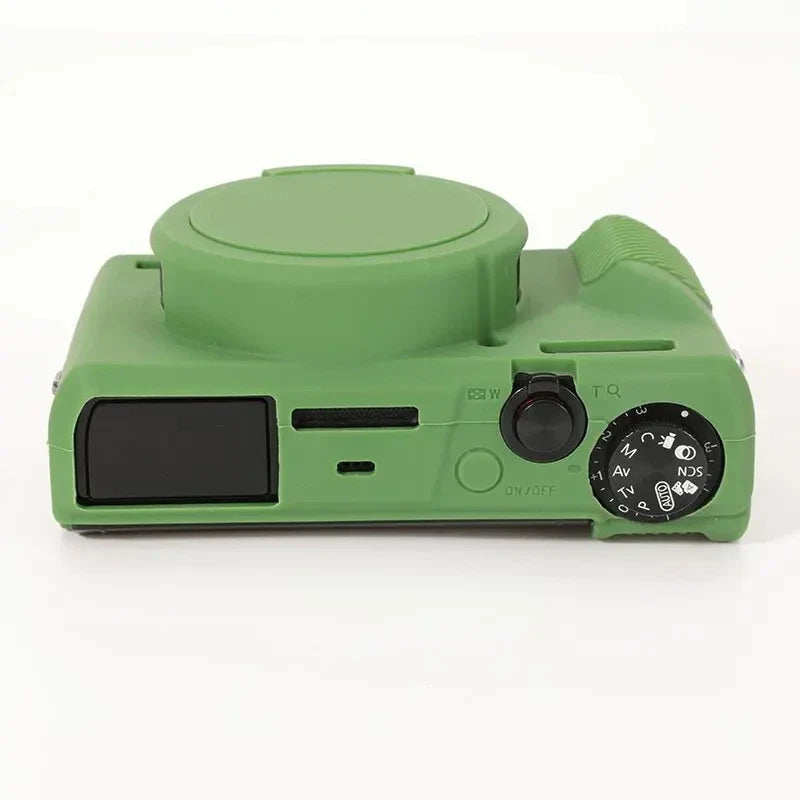 Canon G7X Mark II Silicone Camera Case - Soft Rubber Protective Skin Cover with Lens Protector for G7XII G7X2 G7X3 G7XIII
