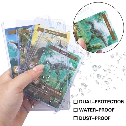 25PCS Transparent PVC Card Sleeves – Hard Plastic Protective Holders for Trading & Game Cards