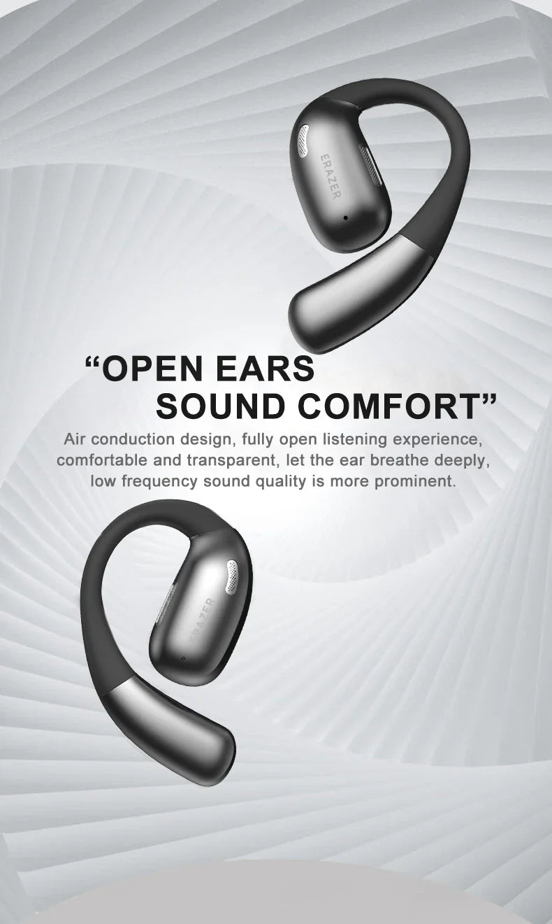 ERAZER XF31 AI Translator Earphones - Bluetooth Translation Earbuds, Sleep ASMR Headset, DIY APP, Wireless Open-Back Headphones