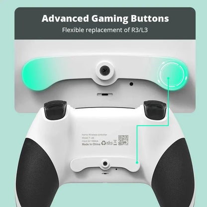 DATA FROG Bluetooth Wireless Controller - Compatible with PS4, PS4 Pro, PS4 Slim, and PC Gamepad Joystick