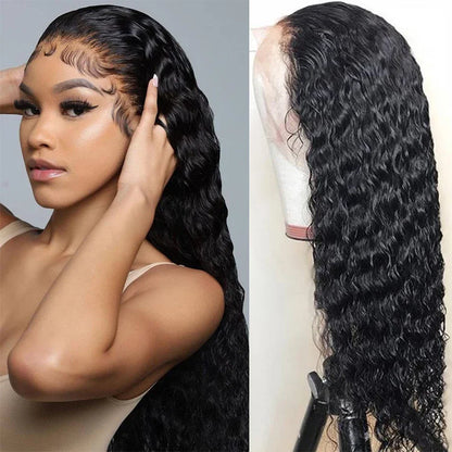 Deep Wave Human Hair Lace Front Wig – 13x6/13x4 Wet & Wavy Curly Wig for Women, Pre-Plucked 5x5 & 6x4 Closure Natural Hairline