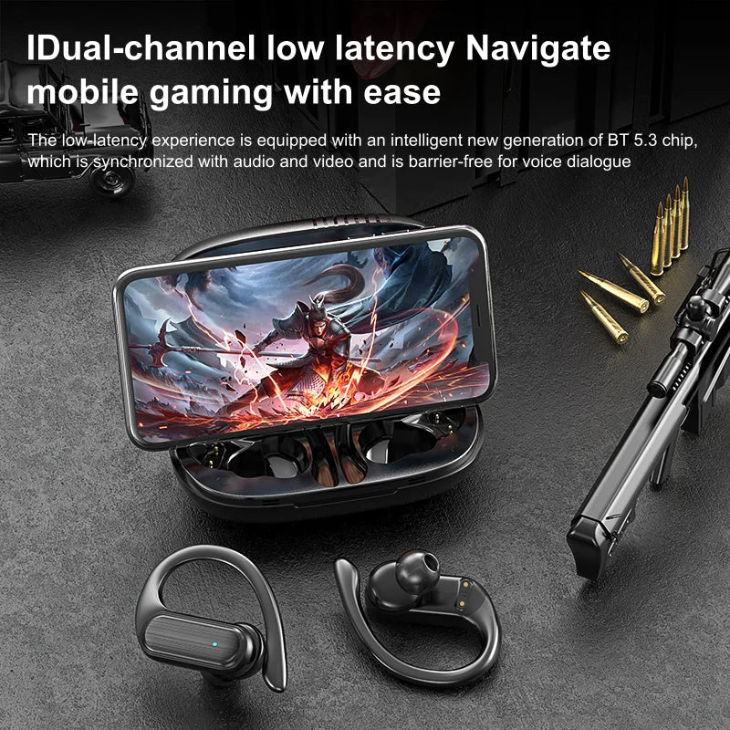 Bosebye A520 Bluetooth 5.3 TWS Earphones - HiFi Stereo, Waterproof Wireless Sports Earbuds with Mic and Touch Control