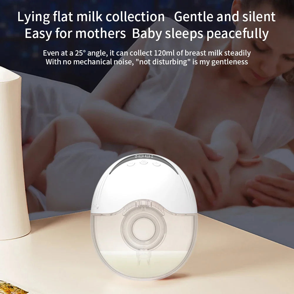 Hands-Free Electric Breast Pump — Wearable Lightweight Milk Collector with LED Display, 4 Modes & 12 Levels