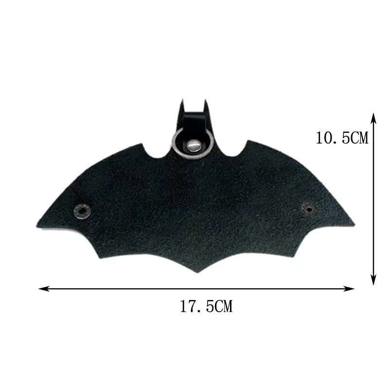 Superhero Bruce Wayne Leather Keychain – Unisex Bat Cosplay Waist Key Holder & Fashion Keyring Gift