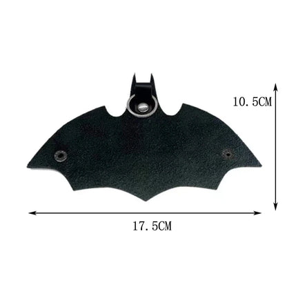 Superhero Bruce Wayne Leather Keychain – Unisex Bat Cosplay Waist Key Holder & Fashion Keyring Gift