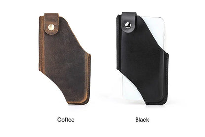 Men’s Leather Waist Bag – Phone Holster Pouch Wallet for 6.7" Smartphones