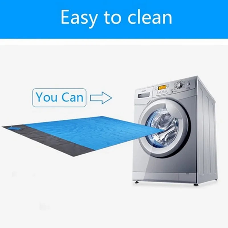 Waterproof Folding Beach Mat – Lightweight Pocket Blanket for Outdoor Picnic, Camping, and Beach