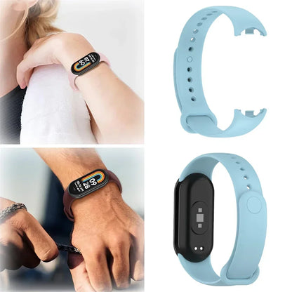 Sport Silicone Strap for Xiaomi Mi Band 9/8 NFC – Replacement Smartwatch Wristband Bracelet