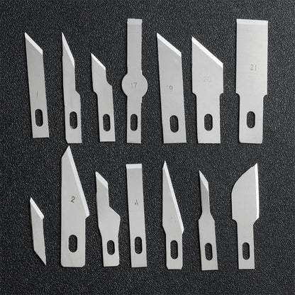 10pcs Non-Slip Metal Craft Knife Blades – Precision Engraving & Cutter Tools for PCB Repair & Mobile Phone Scalpel
