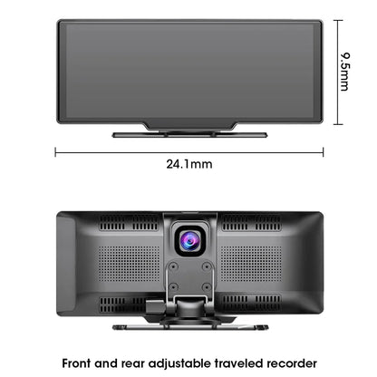 Srnubi 10.26 Inch Dash Cam Rearview Mirror - CarPlay & Android Auto DVR with GPS Navigation, Video Dashboard Monitor