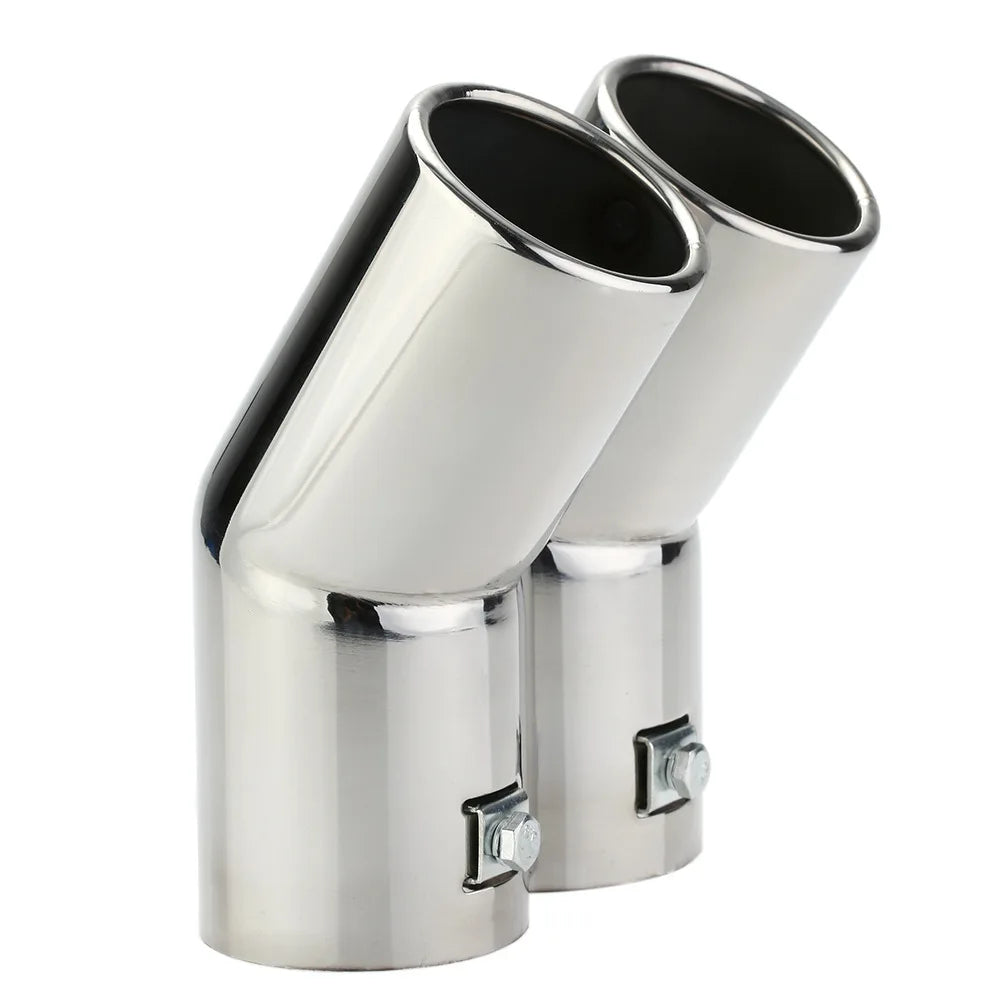 Stainless Steel Dual Muffler Tips for VW Golf 4, Bora, Jetta – Car Exhaust Tailpipes