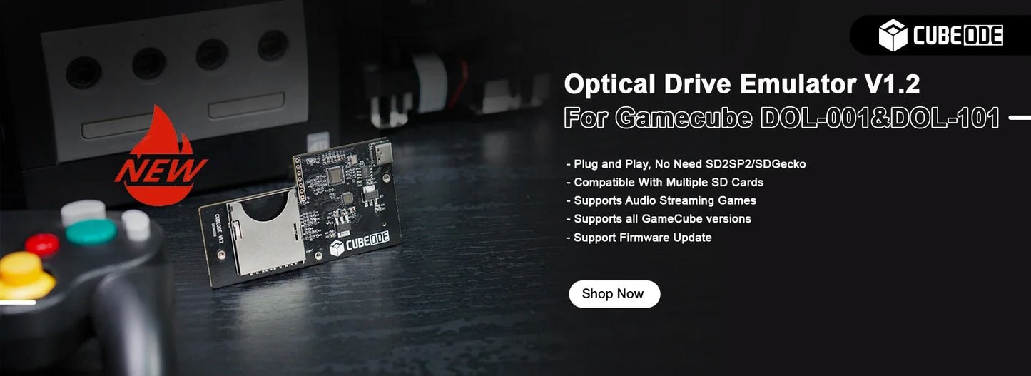RetroScaler CUBEODE V1.2 Optical Drive Emulator – GameCube GC Loader Swiss SD2SP2 Replacement for All NGC Versions