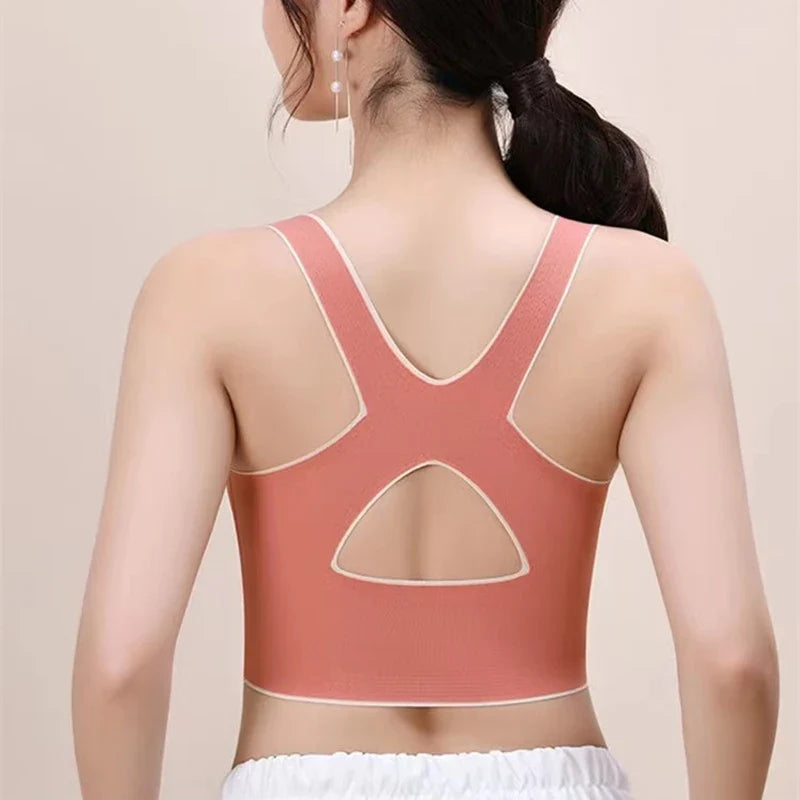 No Trace Sports Bra for Women — Shockproof, Anti-Sagging, Gathered Fit, Beautiful Back Yoga & Fitness Vest, Wire-Free