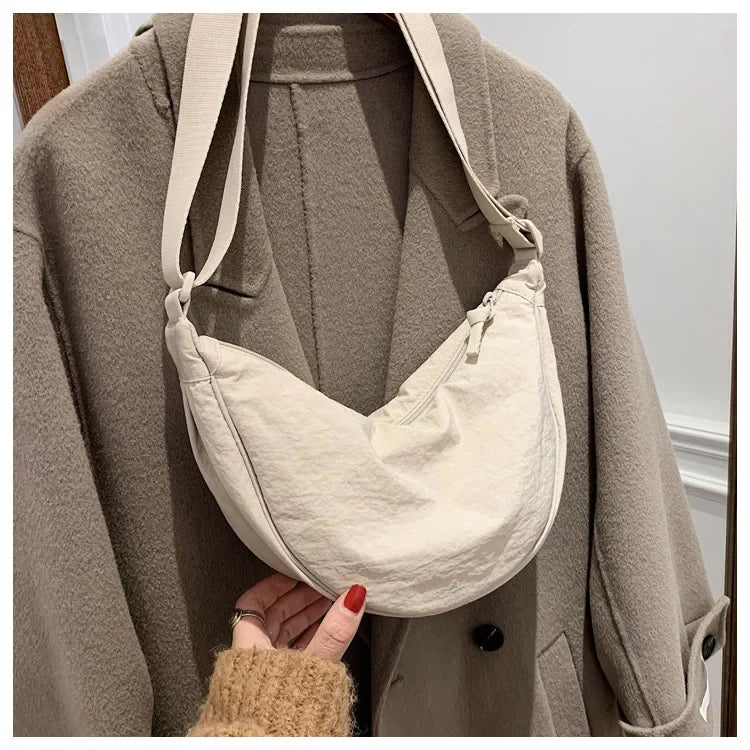 Casual Nylon Hobo Crossbody Bag for Women – Shoulder, Half Moon, Tote Travel Shopper & Purses