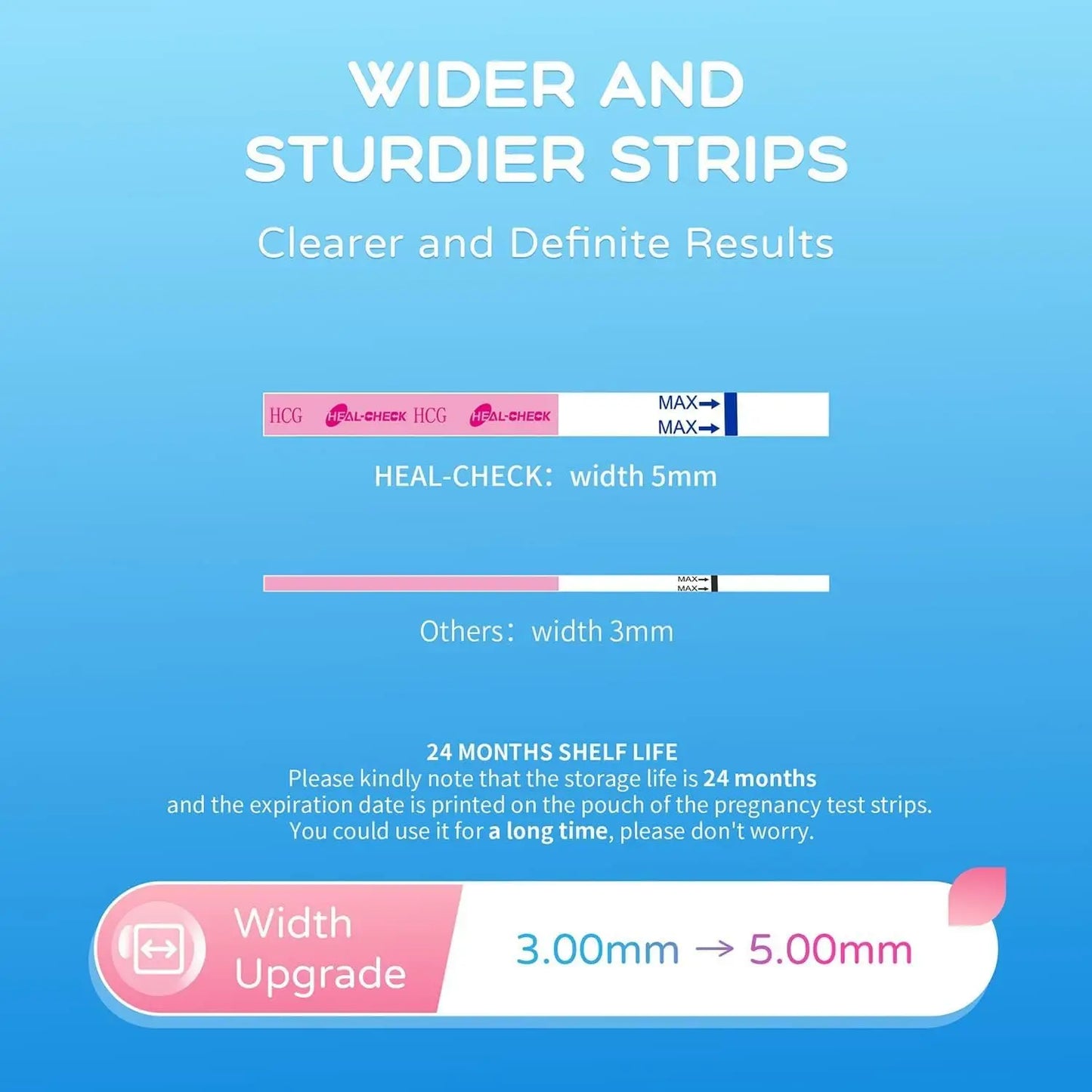 25 Pregnancy Test Strips – Early Detection HCG Tests, Over 99.9% Accurate, Easy at Home Use